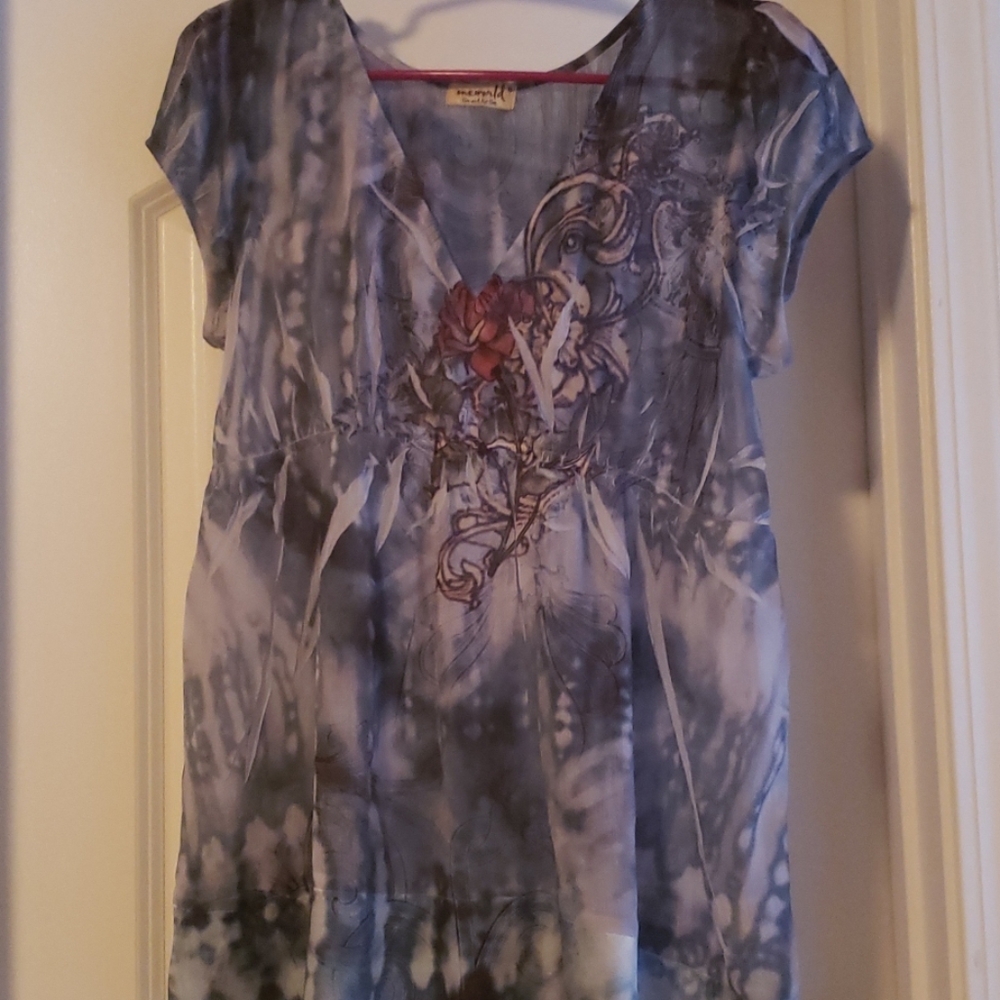 One World Blouse sheer